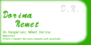 dorina nemet business card
