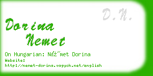 dorina nemet business card